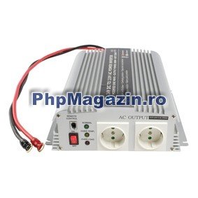 Invertor tensiune 24V-220V 1000W HQ cu incarcare - Pret | Preturi Invertor tensiune 24V-220V 1000W HQ cu incarcare