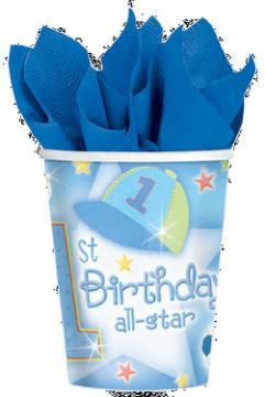 18 Pahare 266ml FIRST BIRTHDAY ALL STAR PARTY - Pret | Preturi 18 Pahare 266ml FIRST BIRTHDAY ALL STAR PARTY