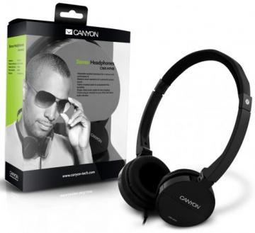 Headphones CANYON CNR-HP4 (20Hz-20kHz, Cable, 1.8m) Black, Ret. - Pret | Preturi Headphones CANYON CNR-HP4 (20Hz-20kHz, Cable, 1.8m) Black, Ret.