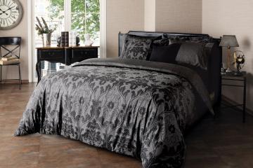 Lenjerie de pat de lux Valeron Concord negru - Pret | Preturi Lenjerie de pat de lux Valeron Concord negru