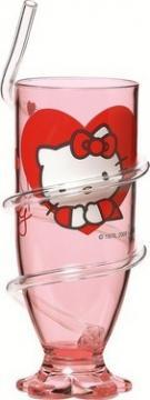 Pahar cu pai Fancy HELLO KITTY - Pret | Preturi Pahar cu pai Fancy HELLO KITTY