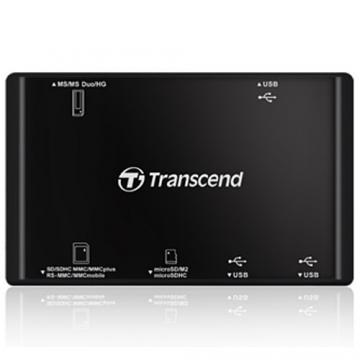 Multi-Card Reader &amp; Hub USB P7, SD/SDHC/MMC/microSD/MSProDuo/M2, USB2.0, black, TS-RDP7K, Transcend - Pret | Preturi Multi-Card Reader &amp; Hub USB P7, SD/SDHC/MMC/microSD/MSProDuo/M2, USB2.0, black, TS-RDP7K, Transcend