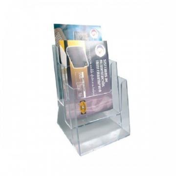 Display plastic pentru pliante, 3 x 1/3 A4, STEY - transparent - Pret | Preturi Display plastic pentru pliante, 3 x 1/3 A4, STEY - transparent