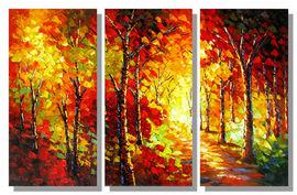 Modern Art Oil Painting - Larry Vargas "Trees Garden" Multi Panel - Pret | Preturi Modern Art Oil Painting - Larry Vargas "Trees Garden" Multi Panel