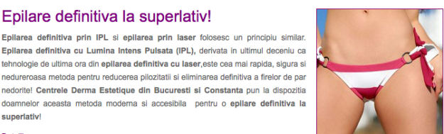 Epilare Definitiva 0724 500 707 Garantata numai la Derma Estetique! - Pret | Preturi Epilare Definitiva 0724 500 707 Garantata numai la Derma Estetique!