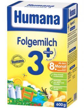 HUMANA 3 Prebiotik (Banane-Vanilie) x 600 gr - Pret | Preturi HUMANA 3 Prebiotik (Banane-Vanilie) x 600 gr