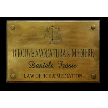 Placa birou de avocatura si mediere - Pret | Preturi Placa birou de avocatura si mediere