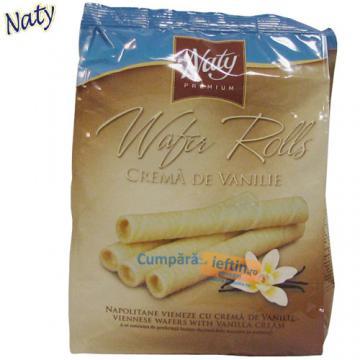 Napolitane vieneze cu vanilie Naty 200 gr - Pret | Preturi Napolitane vieneze cu vanilie Naty 200 gr