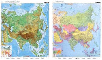 Tarile Lumii - Stiefel Harta Fizico-Geografica Harta Administrativa Asia - Pret | Preturi Tarile Lumii - Stiefel Harta Fizico-Geografica Harta Administrativa Asia
