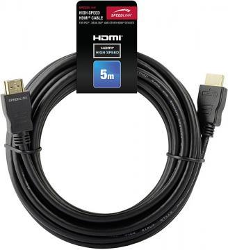 HIGH SPEED HDMI Cable SpeedLink 5m, SL-4414-BK-500 - Pret | Preturi HIGH SPEED HDMI Cable SpeedLink 5m, SL-4414-BK-500