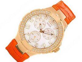 Ceas GUESS Orange Leather MULTIFUNCTION CRYSTAL U12564L4 - Pret | Preturi Ceas GUESS Orange Leather MULTIFUNCTION CRYSTAL U12564L4