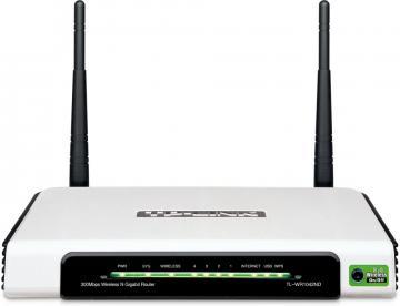 Router Wireless 4 Porturi 300Mbps Gigabit 2T2R, Atheros, 2.4GHz, 2 antene detasabile, 1 port USB, TL-WR1042ND - Pret | Preturi Router Wireless 4 Porturi 300Mbps Gigabit 2T2R, Atheros, 2.4GHz, 2 antene detasabile, 1 port USB, TL-WR1042ND
