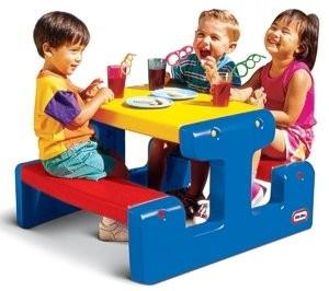Masa picnic cu bancheta 6 copii (albastru, rosu, galben) / 2 - 5 ani - Pret | Preturi Masa picnic cu bancheta 6 copii (albastru, rosu, galben) / 2 - 5 ani