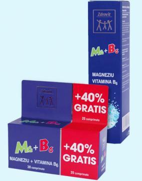 Zdrovit Magneziu + Vit. B6 *20 comprimate efervescente - Pret | Preturi Zdrovit Magneziu + Vit. B6 *20 comprimate efervescente