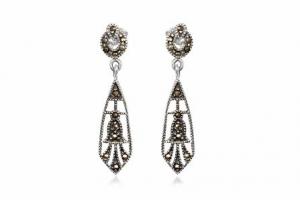 Cercei Argint cu Marcasite (4T120) - Pret | Preturi Cercei Argint cu Marcasite (4T120)