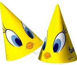 6 coifuri petreceri copii TWEETY YELLOW - Pret | Preturi 6 coifuri petreceri copii TWEETY YELLOW