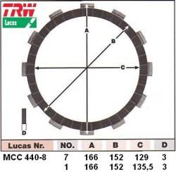 MCC440-8 - set discuri frictiune ambreiaj TRW, Yamaha YZF-R1 1999-2003 - Pret | Preturi MCC440-8 - set discuri frictiune ambreiaj TRW, Yamaha YZF-R1 1999-2003