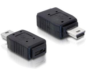 Adaptor USB mini la USB microB T - M, Delock 65155 - Pret | Preturi Adaptor USB mini la USB microB T - M, Delock 65155