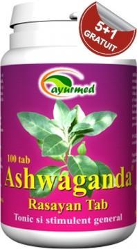 Ashwaganda Rasayan Tab *100tbl PROMO 5+1 GRATIS - Pret | Preturi Ashwaganda Rasayan Tab *100tbl PROMO 5+1 GRATIS