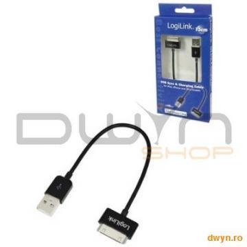 Cablu USB compatibil iPod/iPhone/iPad, lungime 0.15m, Logilink "UA0129" - Pret | Preturi Cablu USB compatibil iPod/iPhone/iPad, lungime 0.15m, Logilink "UA0129"