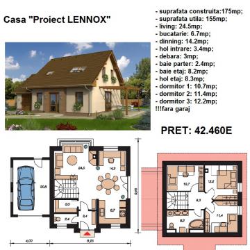 Casa din lemn proiect Lennox - Pret | Preturi Casa din lemn proiect Lennox