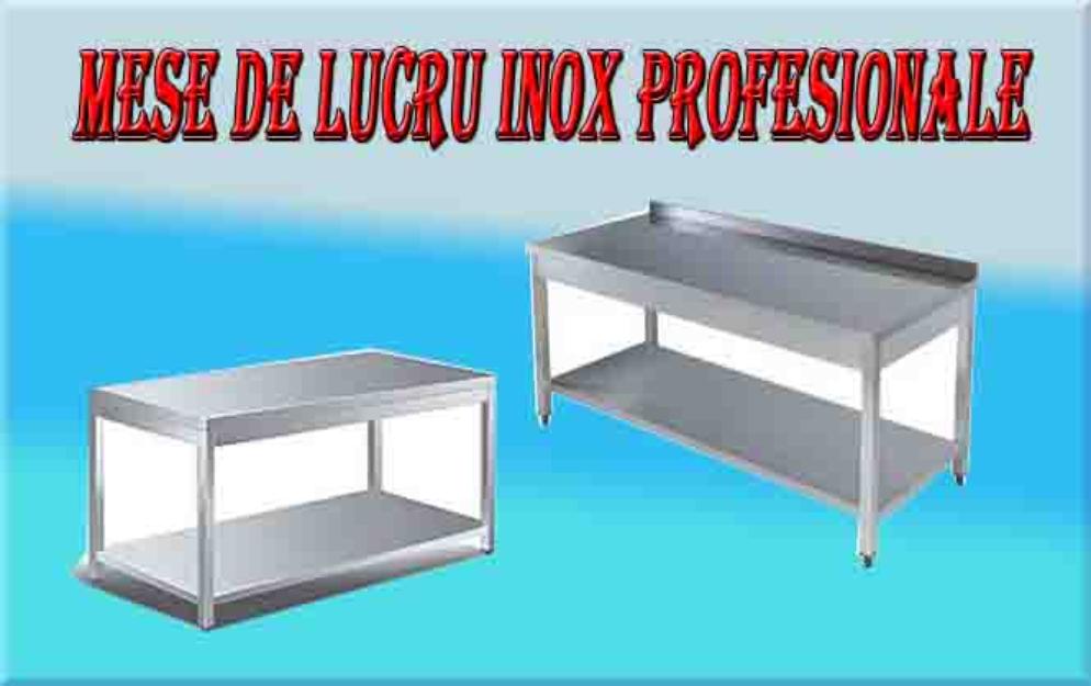 Mese inox de lucru profesionale - Pret | Preturi Mese inox de lucru profesionale