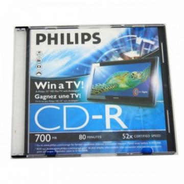 CD-R 700MB-80min Slimcase, 52x, PHILIPS - Pret | Preturi CD-R 700MB-80min Slimcase, 52x, PHILIPS