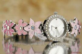 Ceas GUESS Floral Swarovski Pink Enamel U95056L1 - Pret | Preturi Ceas GUESS Floral Swarovski Pink Enamel U95056L1