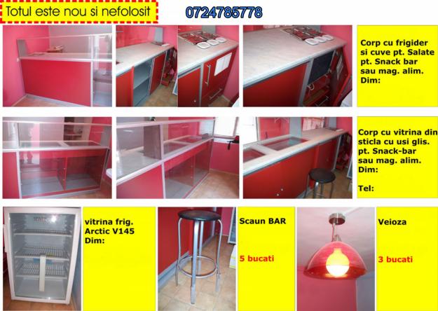 VAND URGENT MOBILIER NOU, nefolosit, IDEAL pentru mag alim sau SNACK-BAR - Pret | Preturi VAND URGENT MOBILIER NOU, nefolosit, IDEAL pentru mag alim sau SNACK-BAR