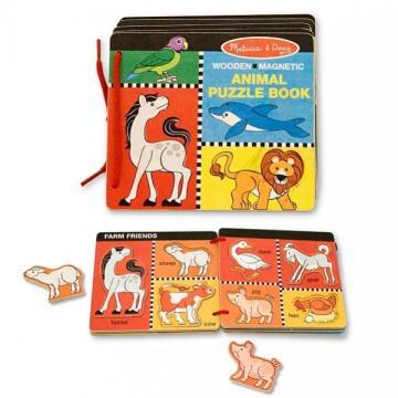 Melissa&amp;Doug - Jucarie - Cartea din lemn cu animale magnetice - Pret | Preturi Melissa&amp;Doug - Jucarie - Cartea din lemn cu animale magnetice