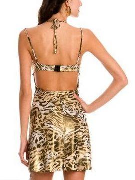 Rochie Guess by Marciano Gold Animal Print Dress S - Pret | Preturi Rochie Guess by Marciano Gold Animal Print Dress S