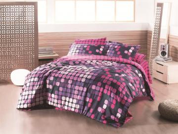Lenjerie de pat din satin Gokay Innovations Mosaic violet 2 persoane - Pret | Preturi Lenjerie de pat din satin Gokay Innovations Mosaic violet 2 persoane