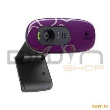 Logitech Webcam C270, 3MP Sensor, HD 720p, USB 2.0, Purple Boulder - Pret | Preturi Logitech Webcam C270, 3MP Sensor, HD 720p, USB 2.0, Purple Boulder