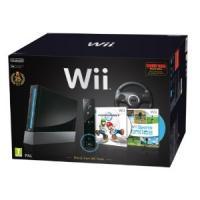 Consola Nintendo Wii Black cu Wii Sports + Mario Kart si Black Wii Wheel + Motion Plus Controller - Pret | Preturi Consola Nintendo Wii Black cu Wii Sports + Mario Kart si Black Wii Wheel + Motion Plus Controller