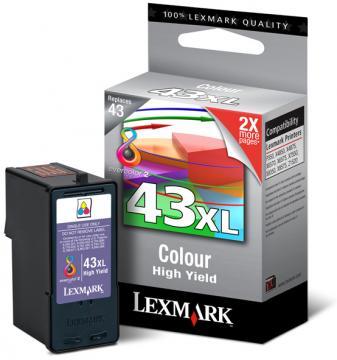 Cartus cerneala Lexmark 18YX143E 43XL Color - Pret | Preturi Cartus cerneala Lexmark 18YX143E 43XL Color