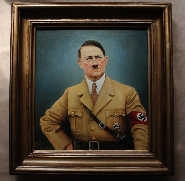 Adolf Hitler - pictura de ulei pe pinza, 1943 - Pret | Preturi Adolf Hitler - pictura de ulei pe pinza, 1943