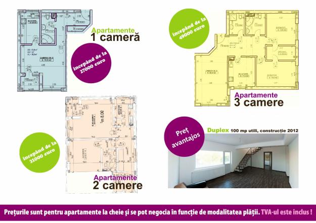 1,2 si 3 camere in bloc constructie 2012 - Pret | Preturi 1,2 si 3 camere in bloc constructie 2012