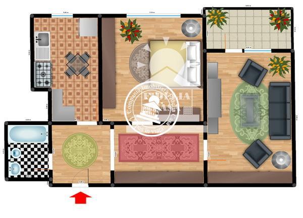 Apartament 2 camere de vanzare Iasi Dacia - Pret | Preturi Apartament 2 camere de vanzare Iasi Dacia