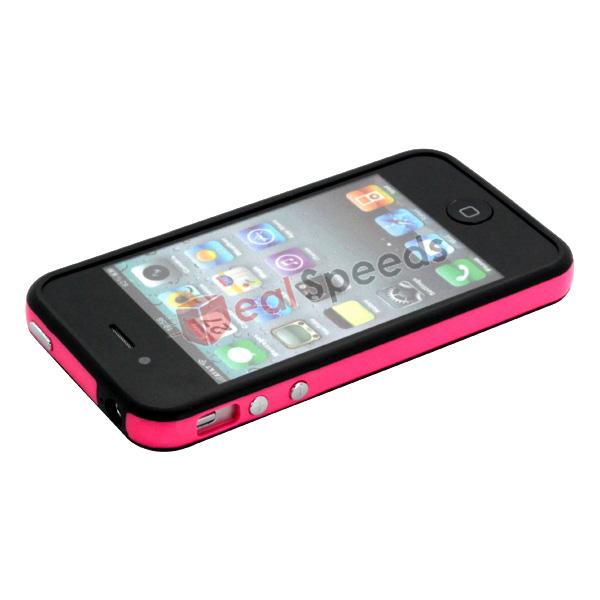 New Bumper protectie pentru iPhone 4S iPhone 4 Black+Hot Pink+Black - Pret | Preturi New Bumper protectie pentru iPhone 4S iPhone 4 Black+Hot Pink+Black