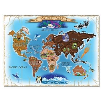 Melissa Doug Map of the World Cardboard Jigsaw Puzzle harta lumii - Pret | Preturi Melissa Doug Map of the World Cardboard Jigsaw Puzzle harta lumii