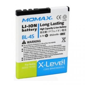 Acumulator Momax X-Level BL-4S pentru Nokia 7610s, 3600s, 2680s, BANO3600SXL - Pret | Preturi Acumulator Momax X-Level BL-4S pentru Nokia 7610s, 3600s, 2680s, BANO3600SXL