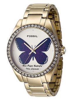 Ceas FOSSIL BUTTERFLY CRYSTAL GOLD ES2244 - Pret | Preturi Ceas FOSSIL BUTTERFLY CRYSTAL GOLD ES2244