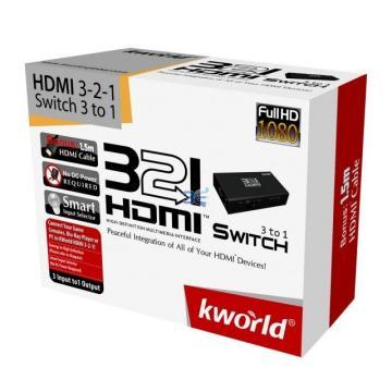 Kworld KW-HDMI 321, HDMI switch - Pret | Preturi Kworld KW-HDMI 321, HDMI switch