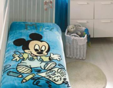 Patura copii Tac Mickey Scribble 110x140 - Pret | Preturi Patura copii Tac Mickey Scribble 110x140