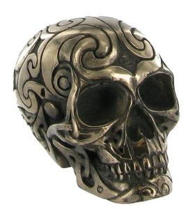 Tribal Skull 2 (Small) in Bronze Finish by Design Clinic - Pret | Preturi Tribal Skull 2 (Small) in Bronze Finish by Design Clinic