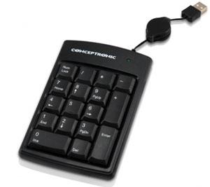 Numeric Keypad USB, 19 taste, Conceptronic CNUMT - Pret | Preturi Numeric Keypad USB, 19 taste, Conceptronic CNUMT