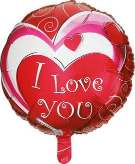 Balon folie metalizata rotund 46cm I LOVE YOU - Pret | Preturi Balon folie metalizata rotund 46cm I LOVE YOU