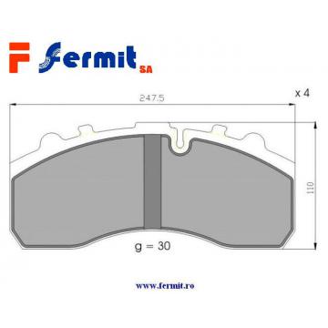 Placute frana f / s - Mercedes - WVA 29087 / 29108 - Pret | Preturi Placute frana f / s - Mercedes - WVA 29087 / 29108