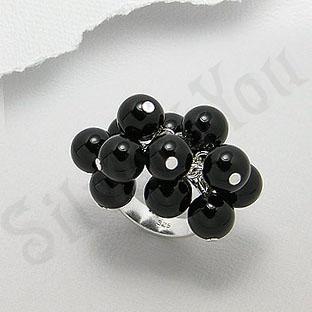 Silver4You.ro - Inel argint cu agate negre - Pret | Preturi Silver4You.ro - Inel argint cu agate negre