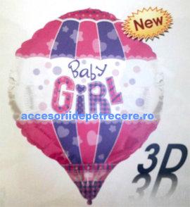 Balon botez folie metalizata JUMBO 3D BABY GIRL 90cm - Pret | Preturi Balon botez folie metalizata JUMBO 3D BABY GIRL 90cm